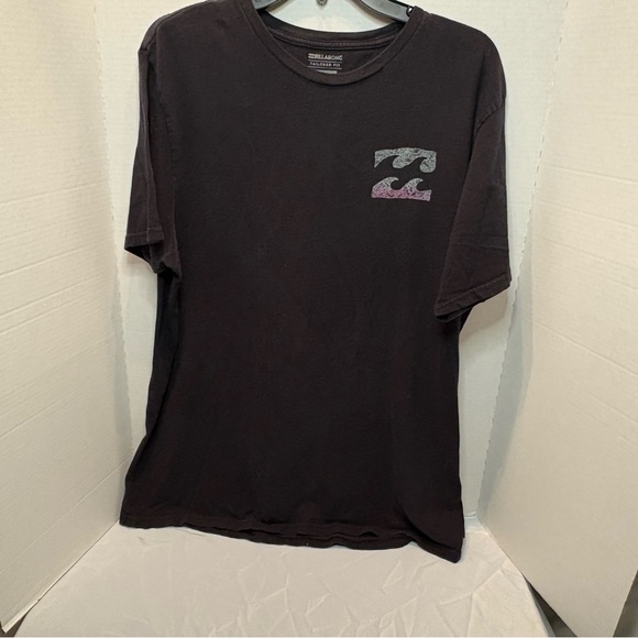 Vintage Y2K Billabong Tailored Fit Graphic T-Shirt Size XL Black - Picture 1 of 8